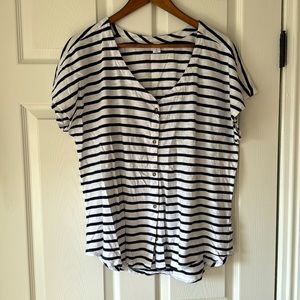 Old Navy Striped Button Front Top